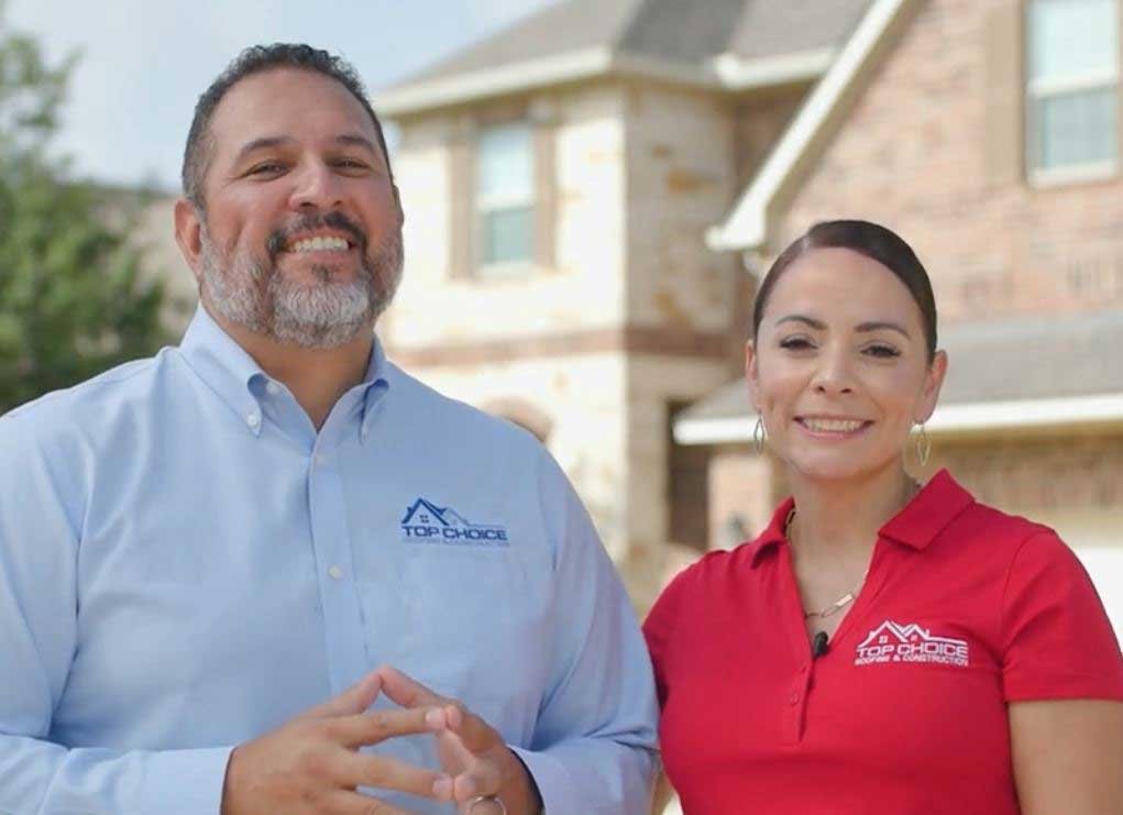 Roland & Laura de la Garza — Owners of Top Choice Roofing & Construction